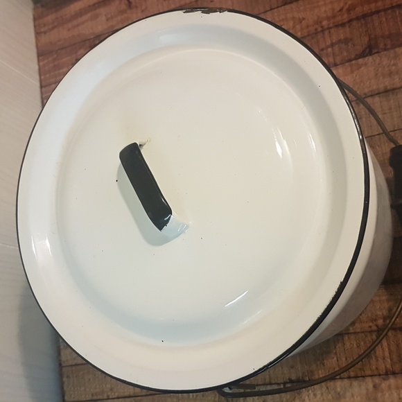 Vintage Covered enamel pail - Picture 2 of 9